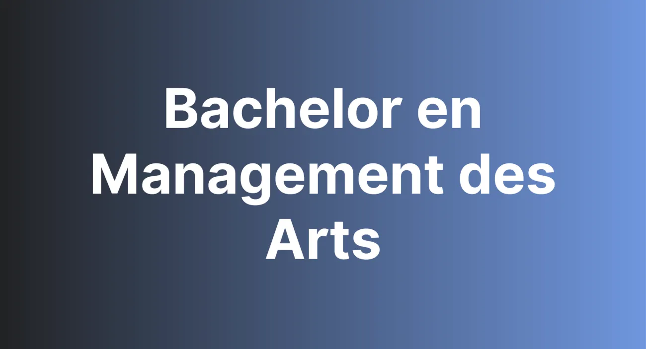 Bachelor en Management des Arts GGE