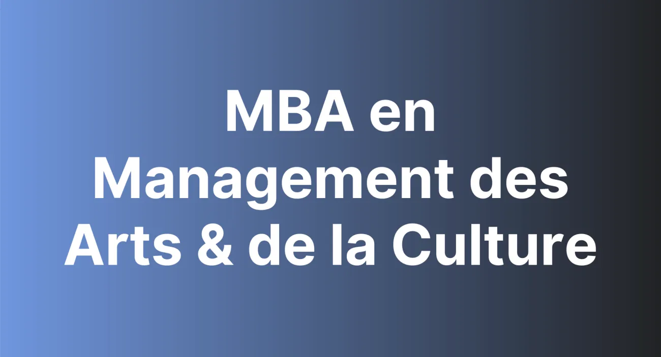 MBA Management des Arts GGE