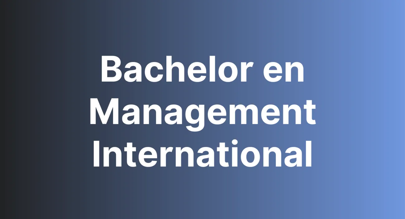 Bachelor en Mangement International GGE